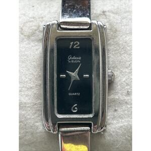 Galaxie By Elgin Silver Tone Black Dial Women’s Quartz Watch